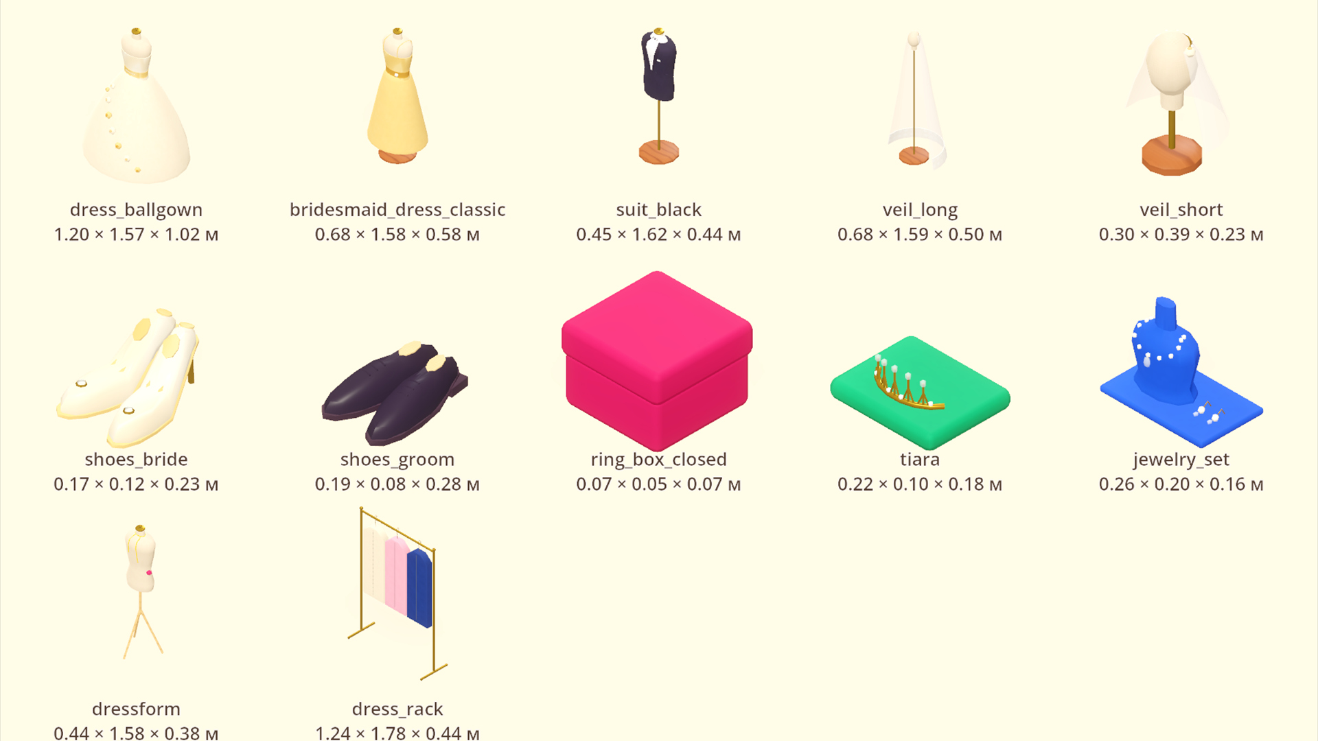 Wedding - Banquet Cake & Characters - 254 Low-Poly Mode 3D Model