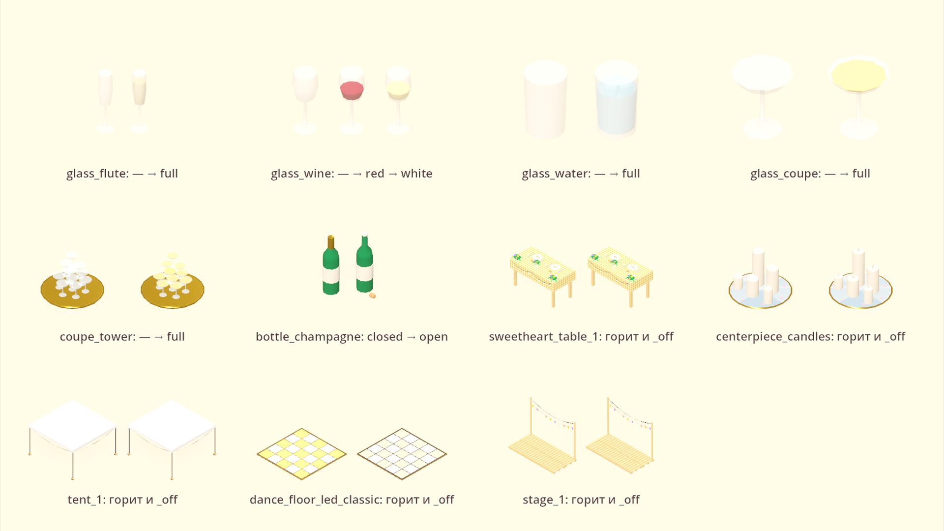 Wedding - Banquet Cake &amp Characters - 254 Low-Poly Mode 3D Model