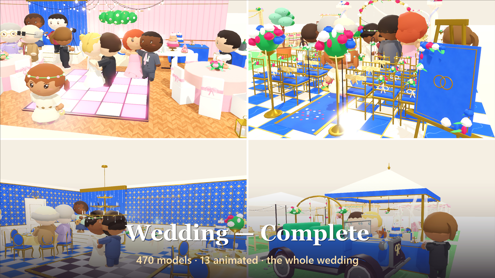 Wedding - Complete - 483 Low-Poly Models 3D Model