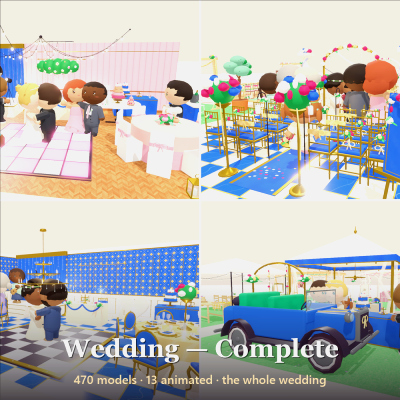 Wedding - Complete - 483 Low-Poly Models