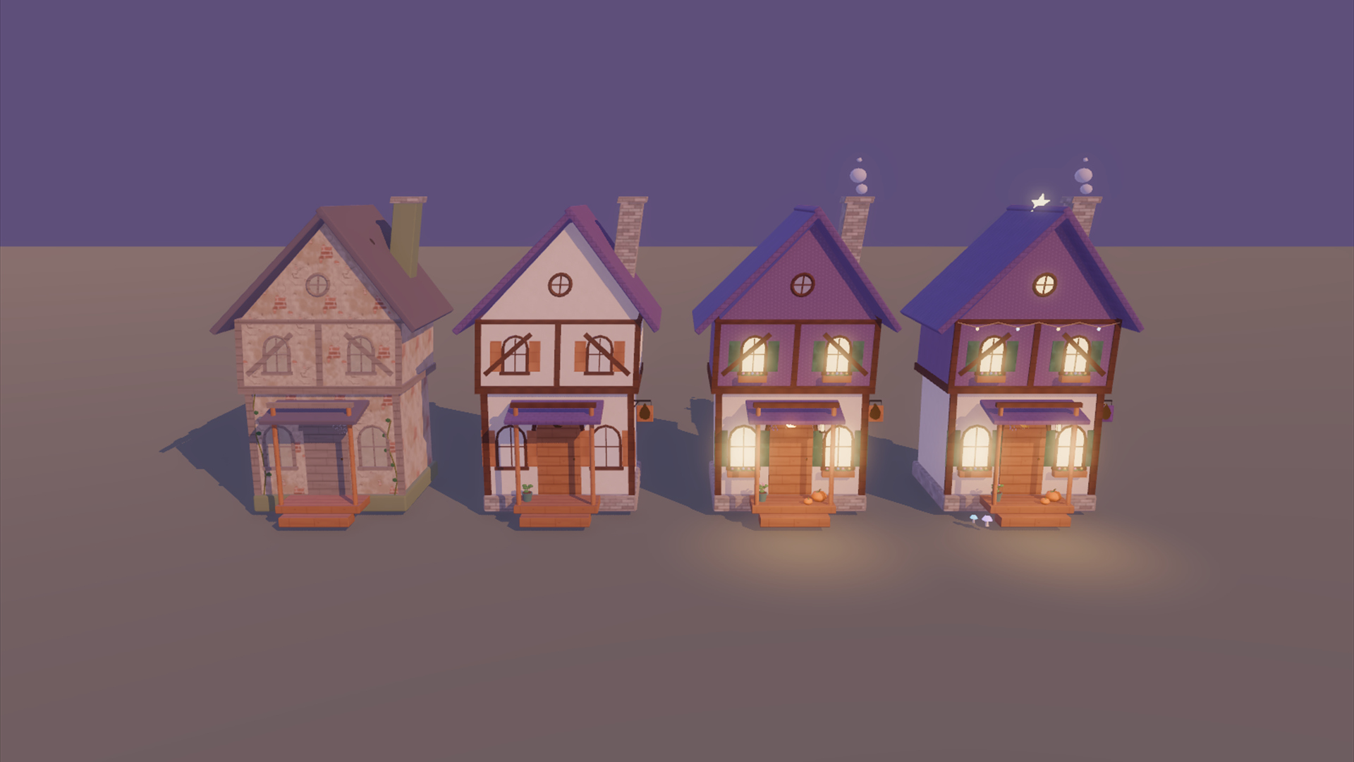Witch Shop - House School & Characters - 147 Low-Poly Models 3D Model