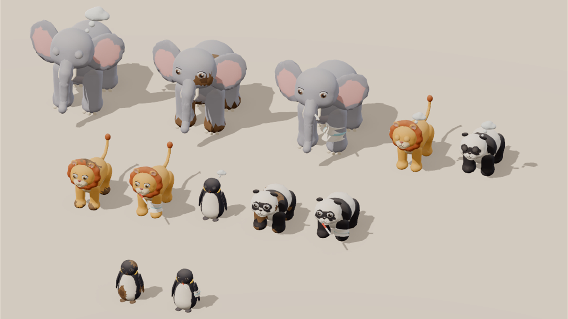 Zoo - Animals - 99 Low-Poly Models 3D Model