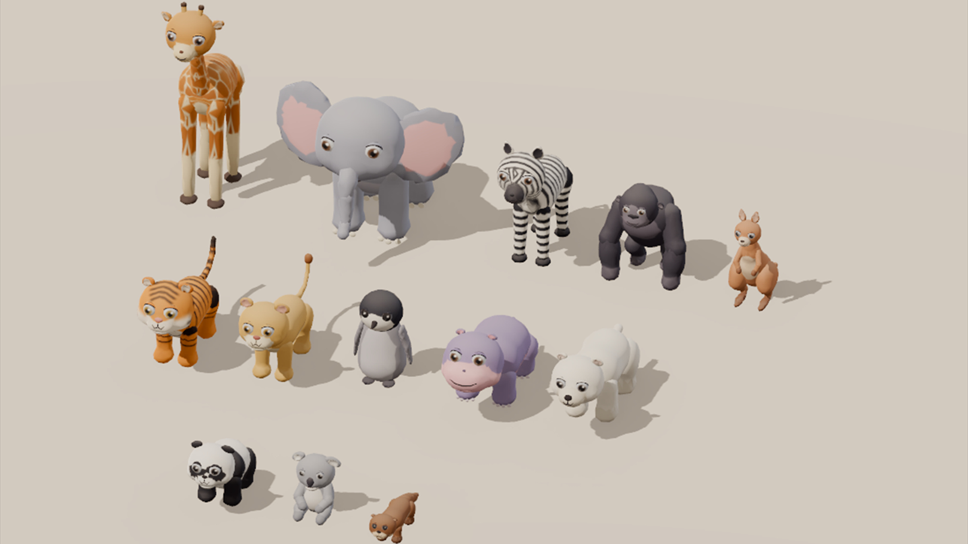 Zoo - Complete - 436 Low-Poly Models 3D Model