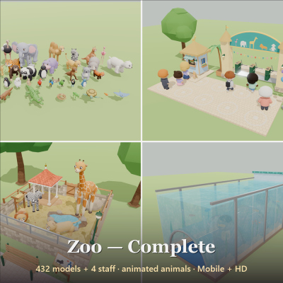 Zoo - Complete - 436 Low-Poly Models