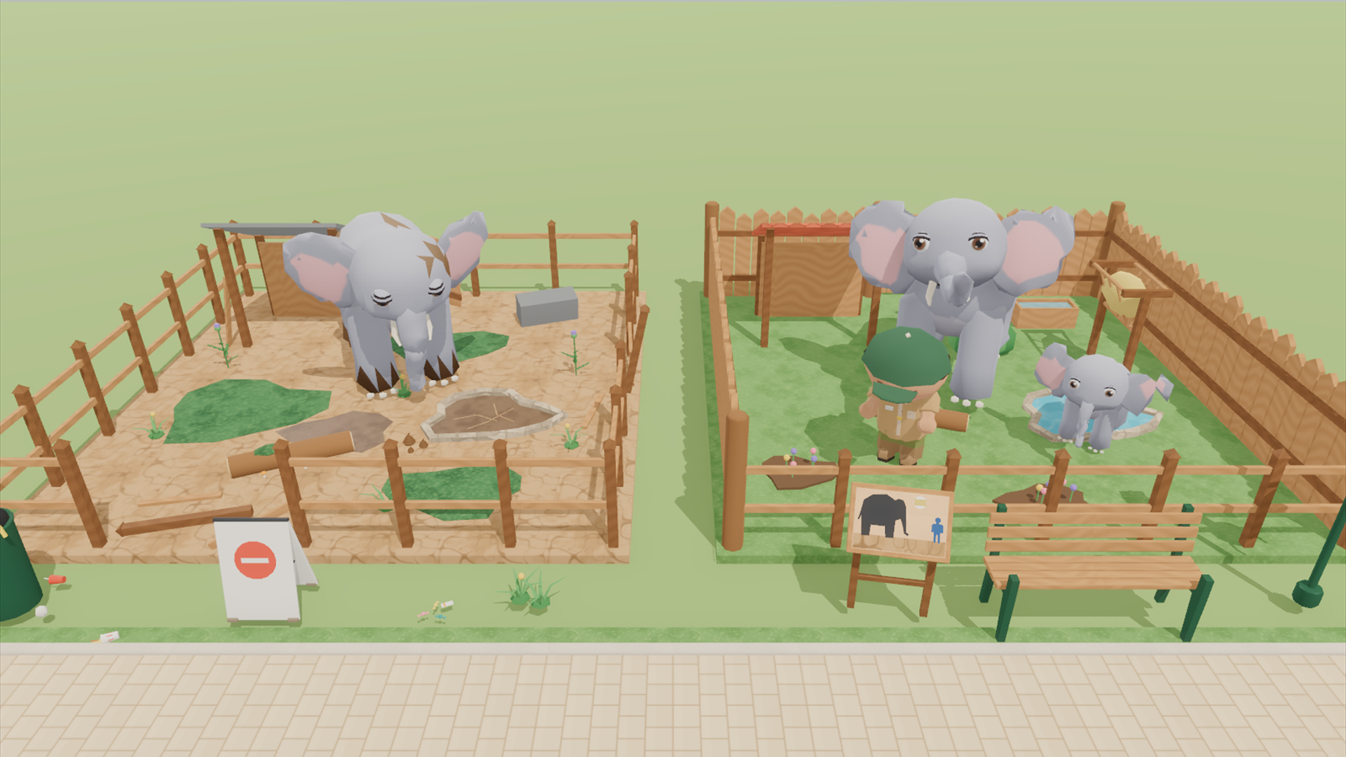 Zoo - Park & Enclosures - 337 Low-Poly Models 3D Model