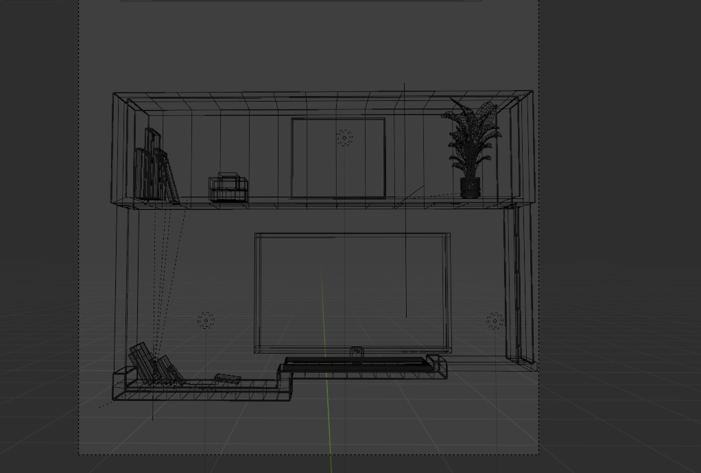 Modern Oak Wooden TV Wall Unit with Decor & Shelves 3D Model