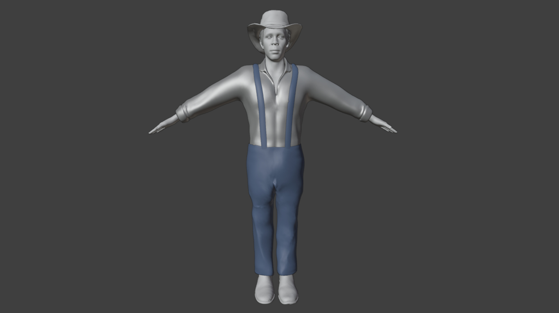 Rigged and Animated Realistic Western Man Low-Poly 3D Model 3D Model