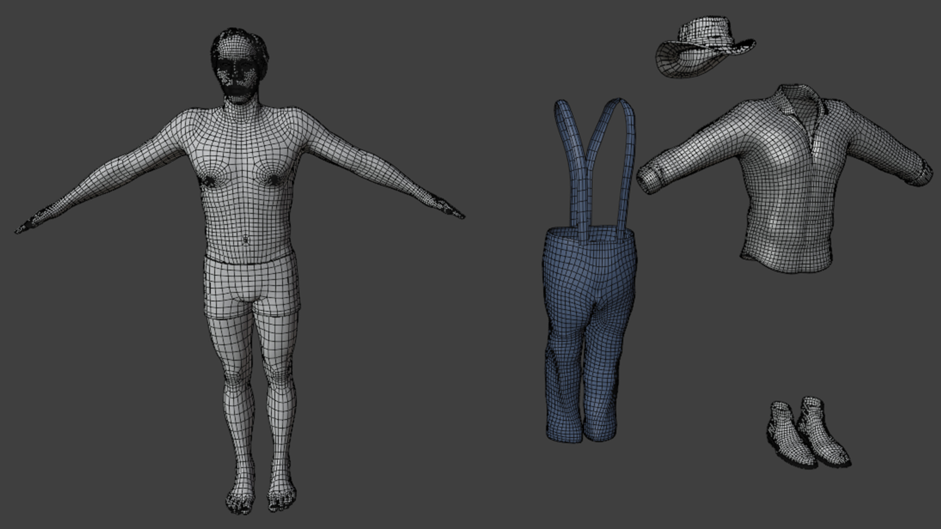 Rigged and Animated Realistic Western Man Low-Poly 3D Model 3D Model