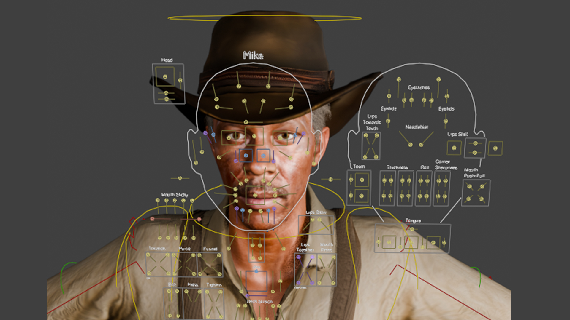 Rigged and Animated Realistic Western Man Low-Poly 3D Model 3D Model