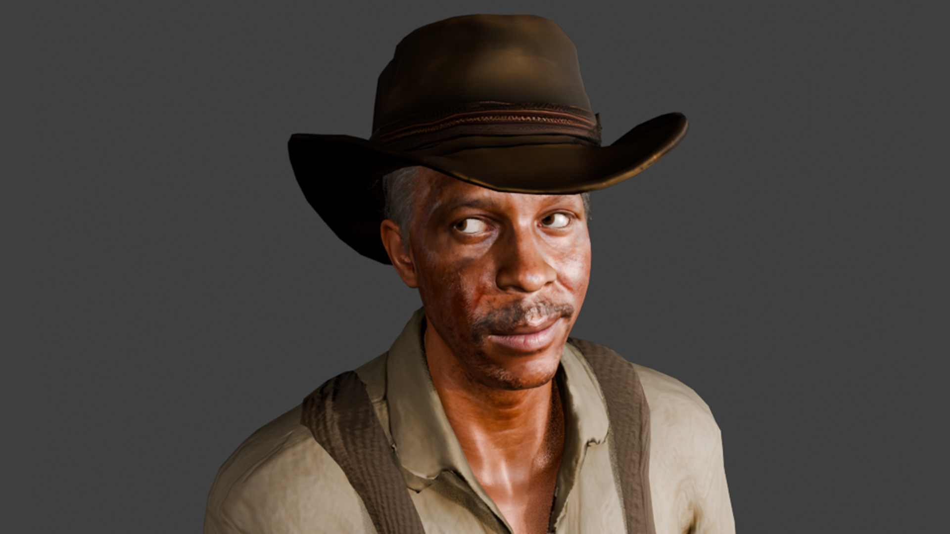 Rigged and Animated Realistic Western Man Low-Poly 3D Model 3D Model