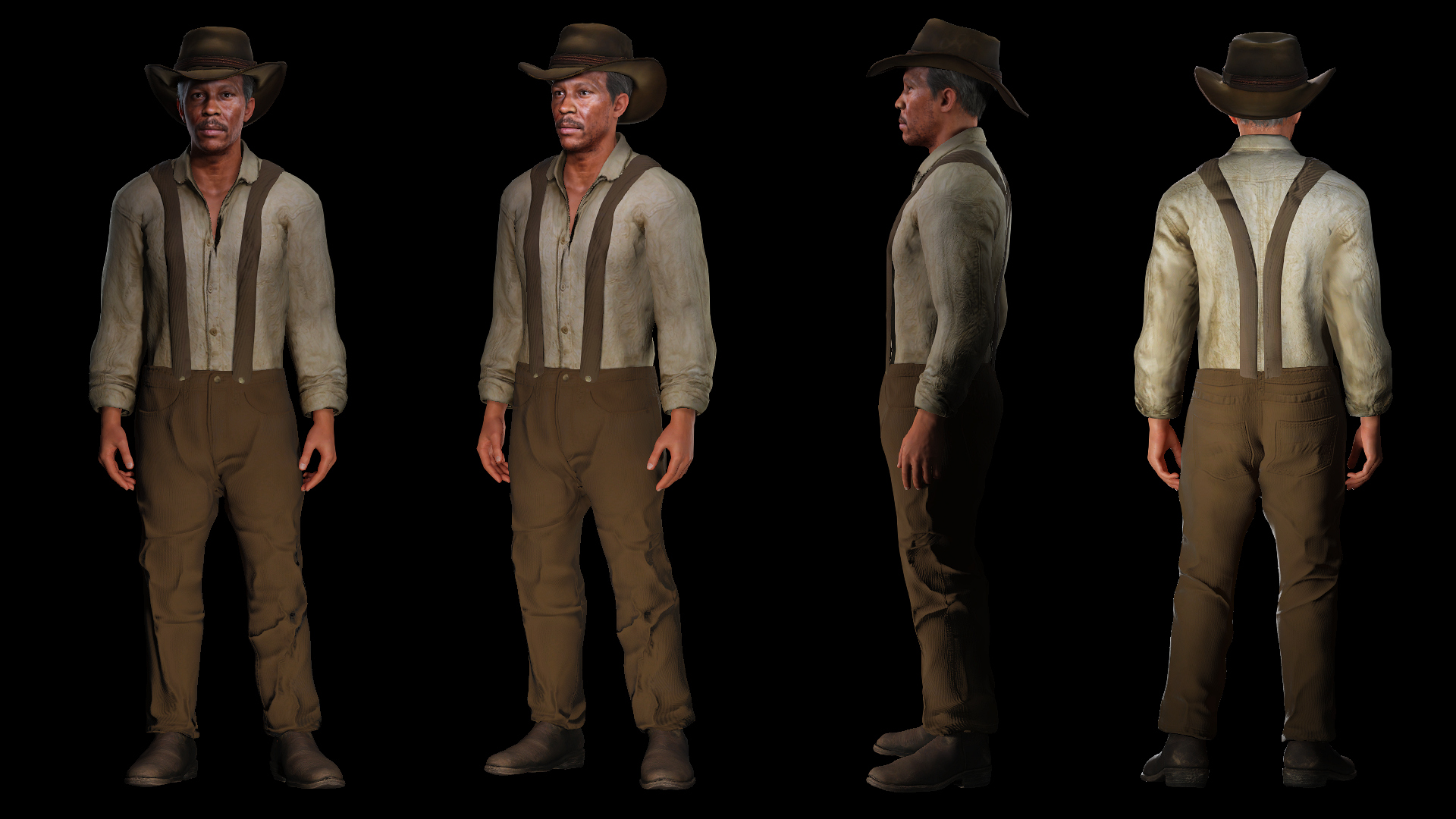 Rigged and Animated Realistic Western Man Low-Poly 3D Model 3D Model
