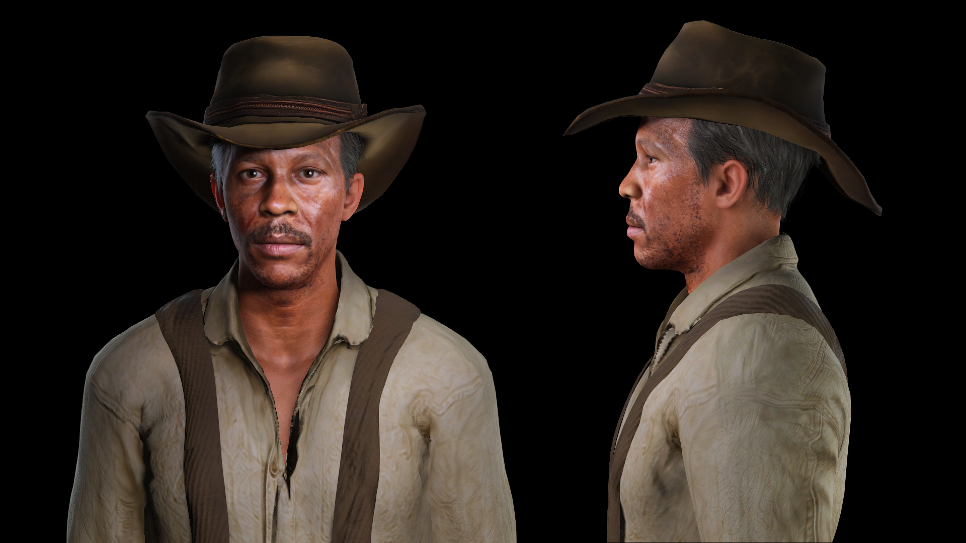 Rigged and Animated Realistic Western Man Low-Poly 3D Model 3D Model