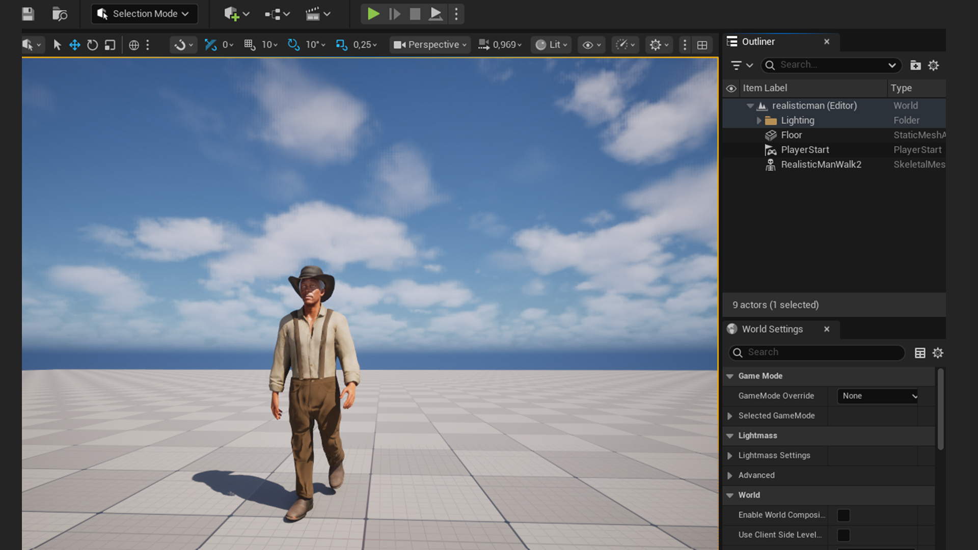 Rigged and Animated Realistic Western Man Low-Poly 3D Model 3D Model