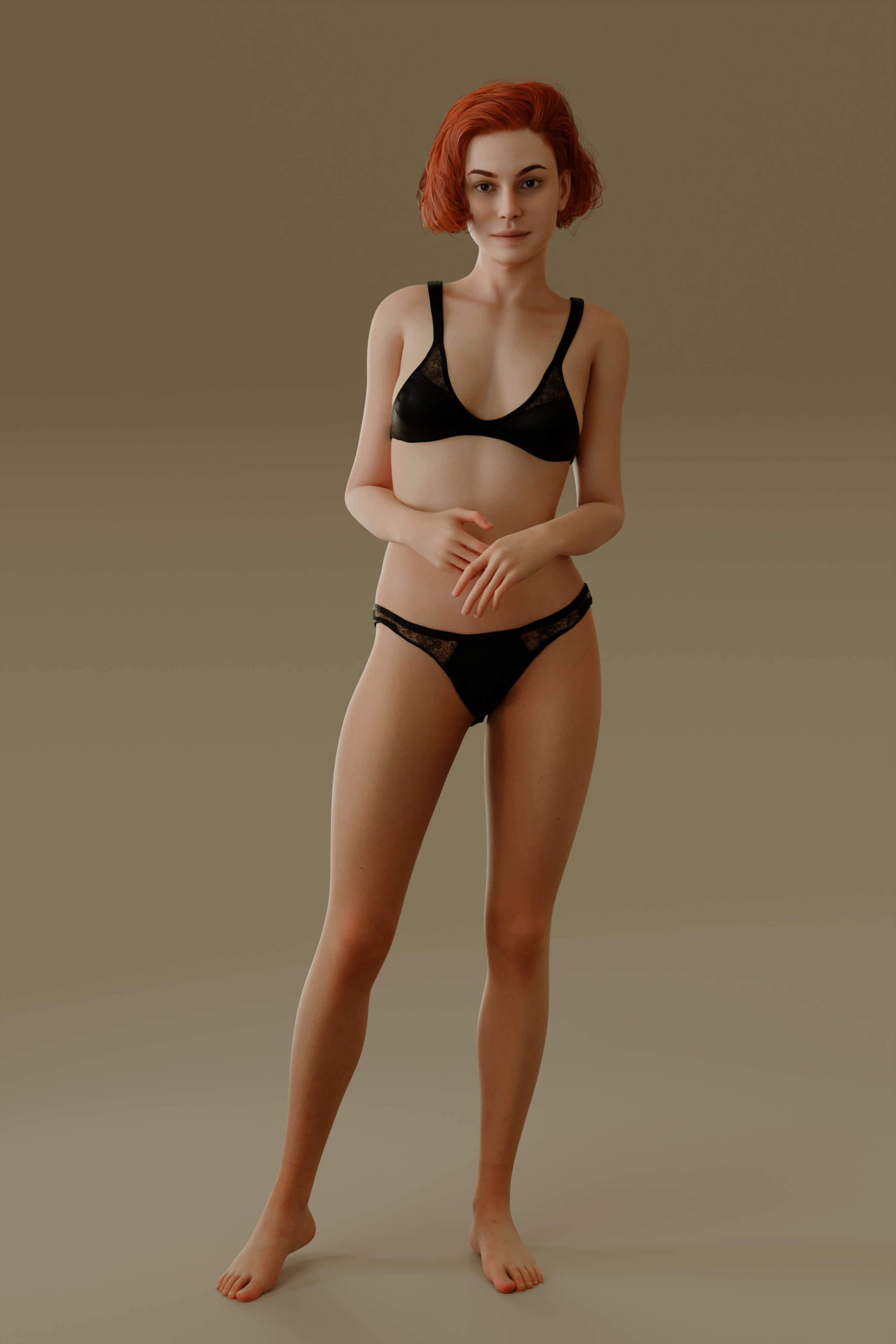 Realistic Female Character Pack 4 Rigged Models 4K 3D Model