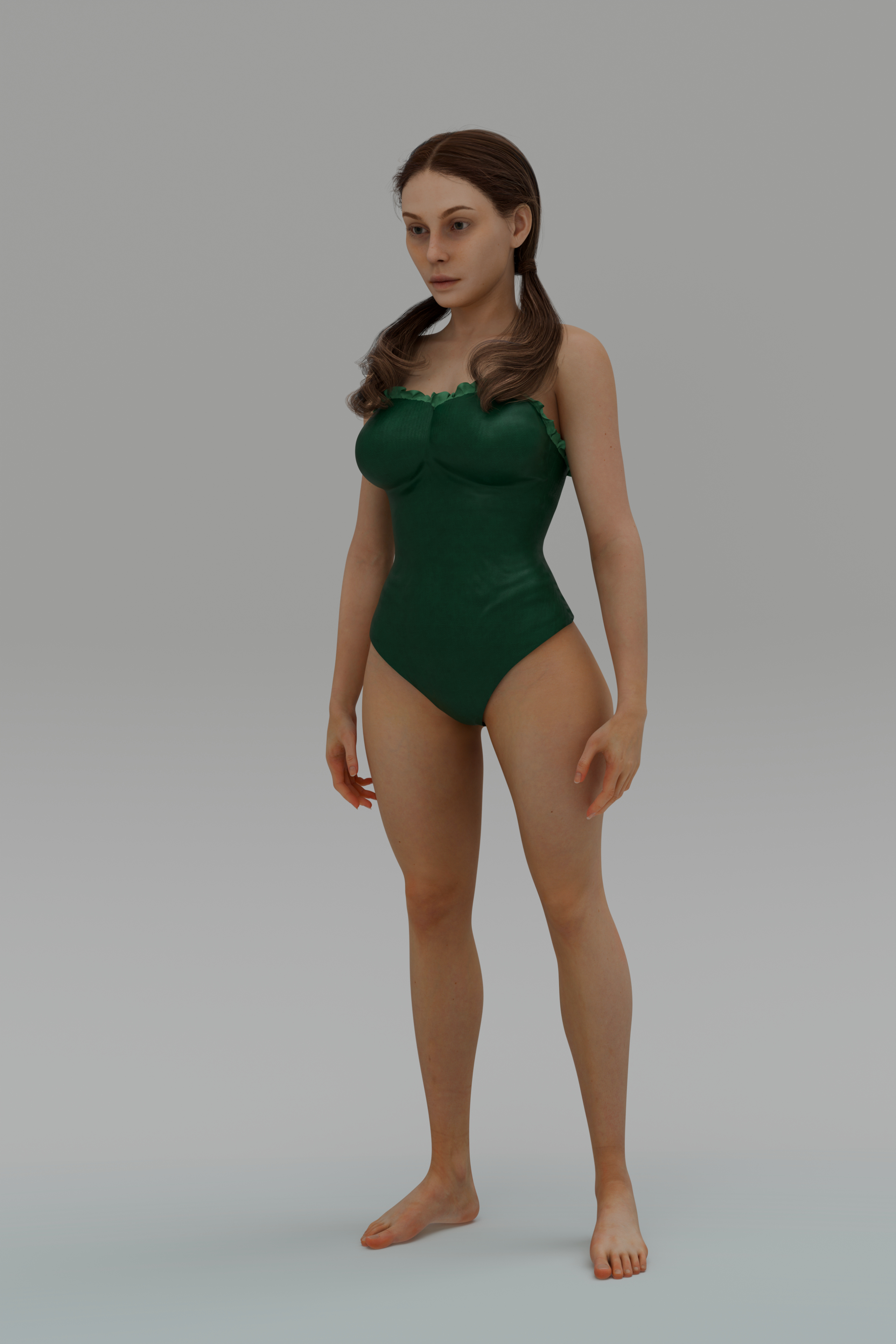 Evelyn - Realistic Rigged Female Character 4K 3D Model