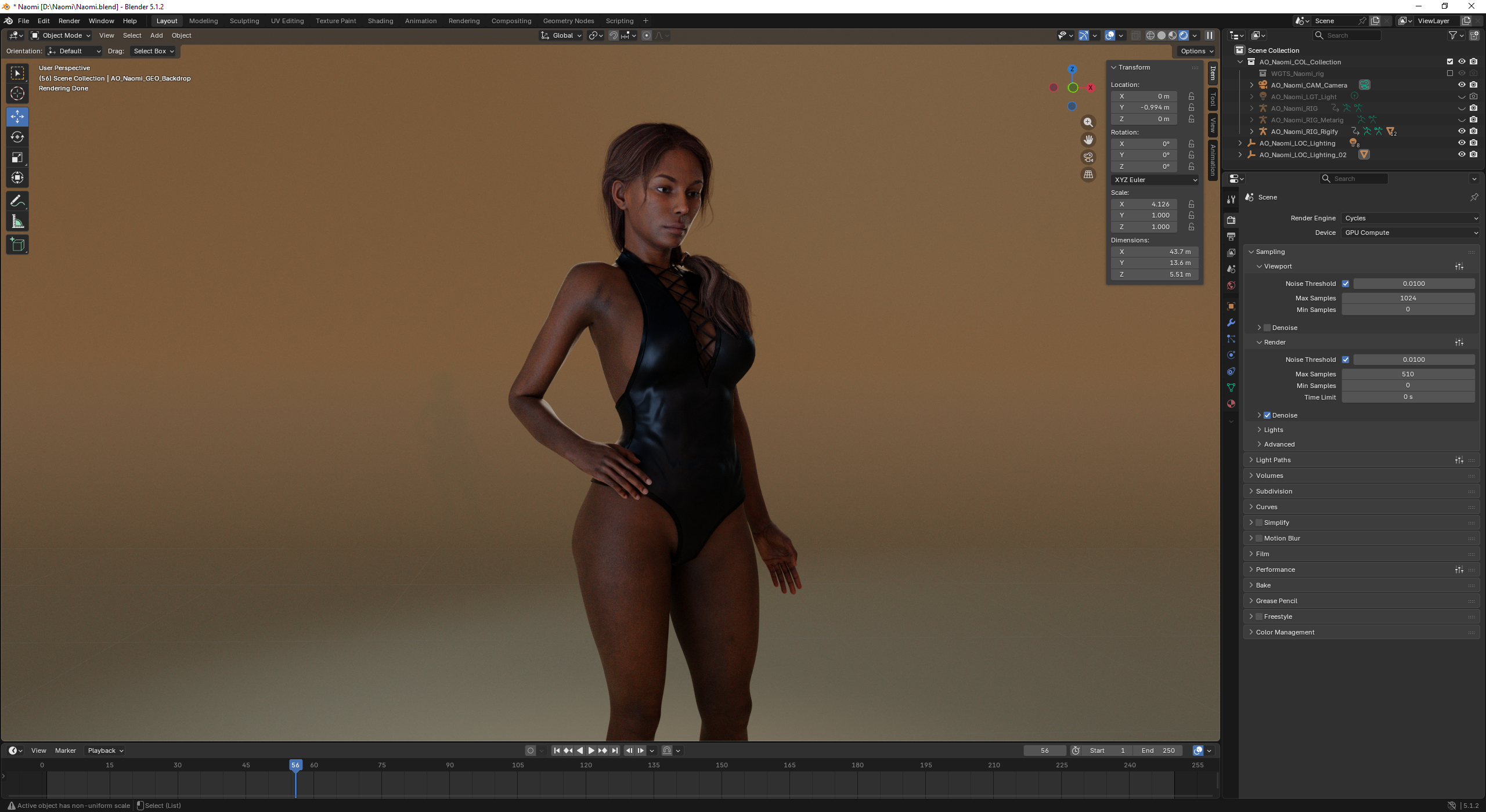 Realistic Female Character Pack 4 Rigged Models 4K 3D Model