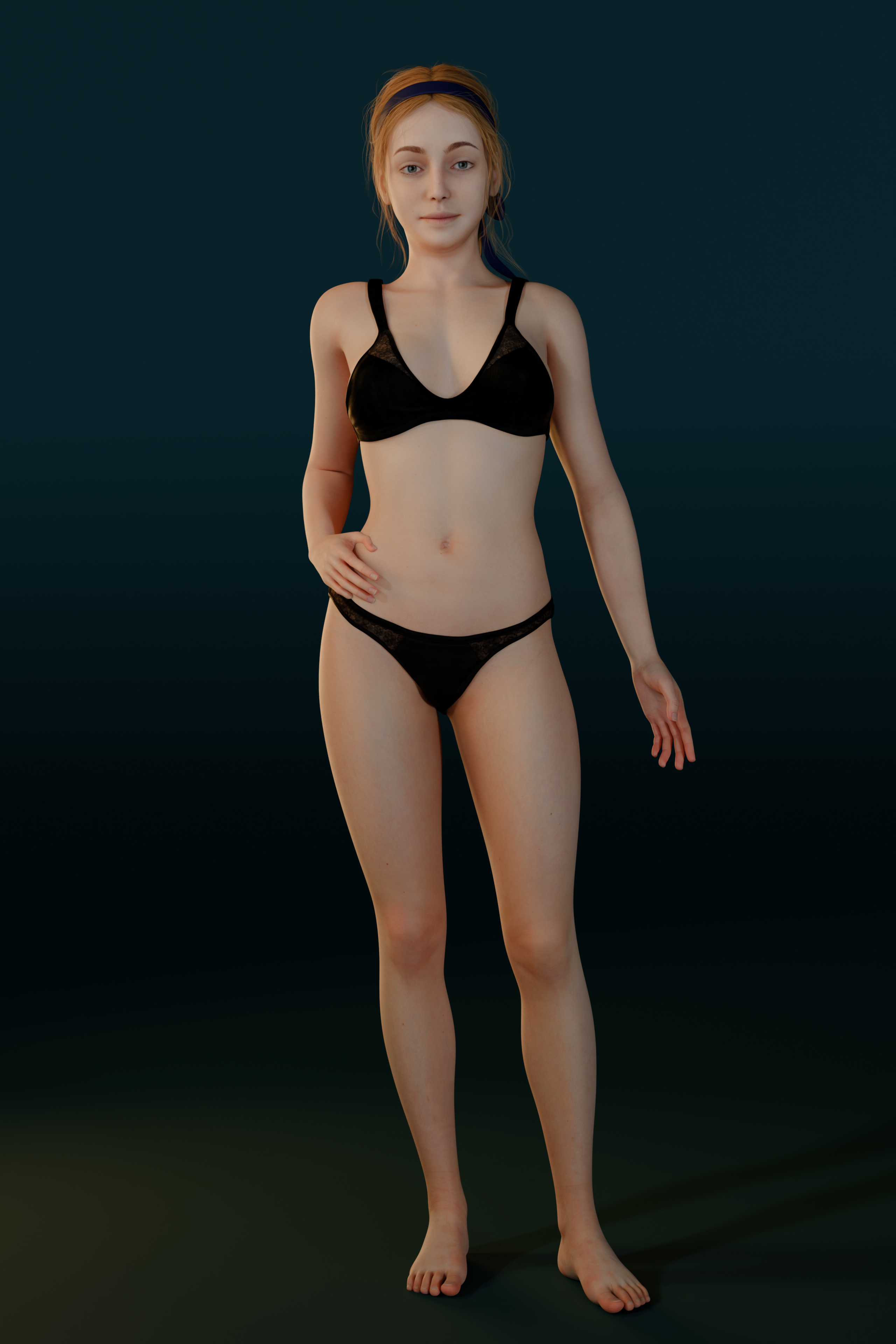 Realistic Female Character Pack 4 Rigged Models 4K 3D Model
