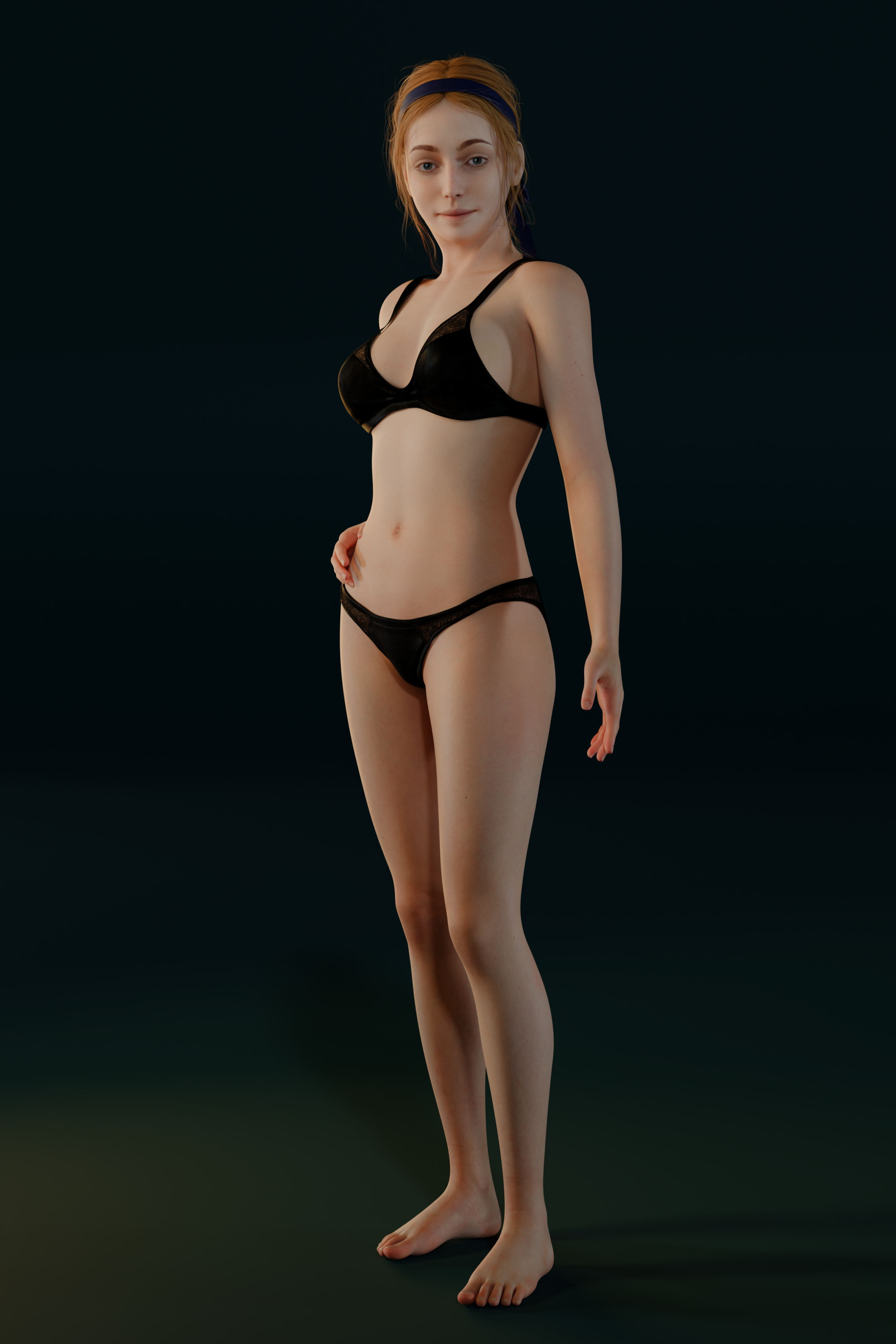 Realistic Female Character Pack 4 Rigged Models 4K 3D Model