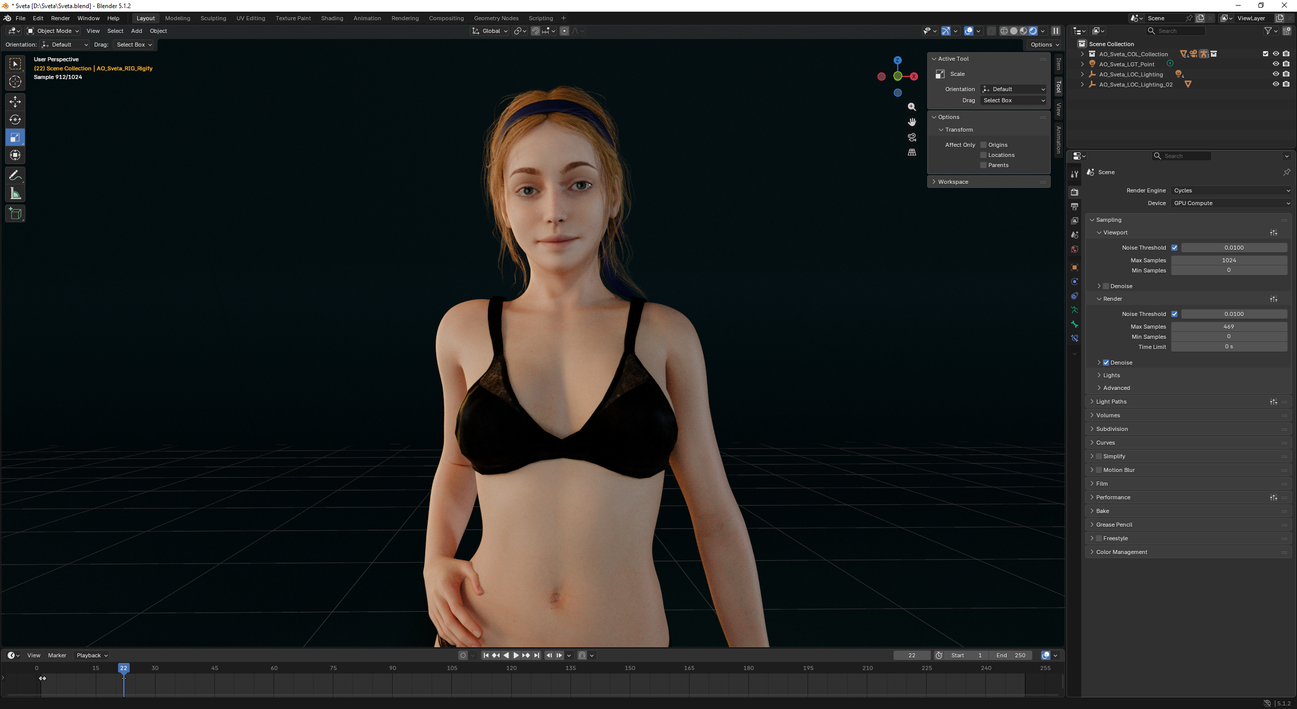 Sveta - Female Character 3D Model
