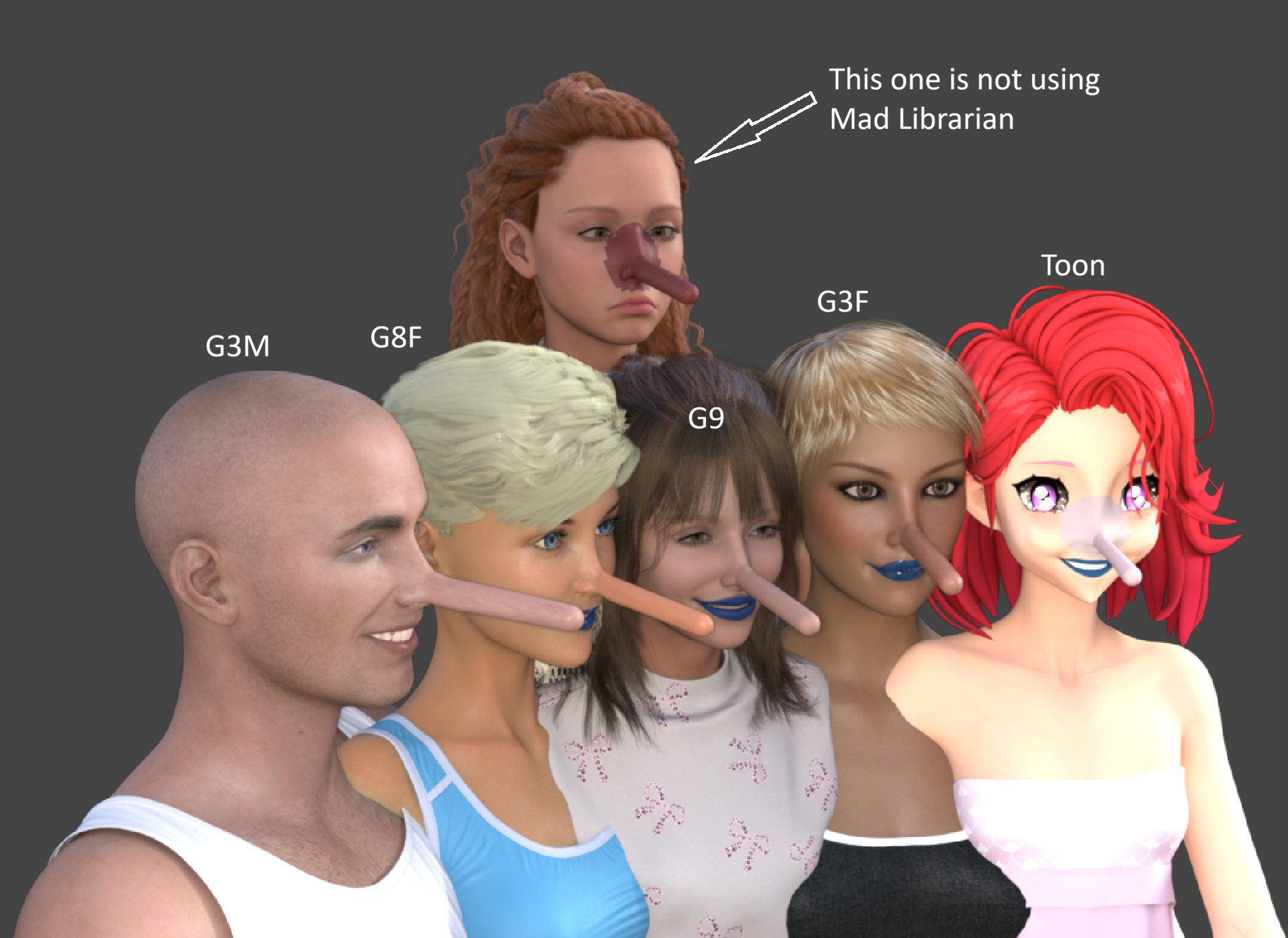 Grafts Across Generations and Genders 3D Render, Digital Artwork by AffectionX