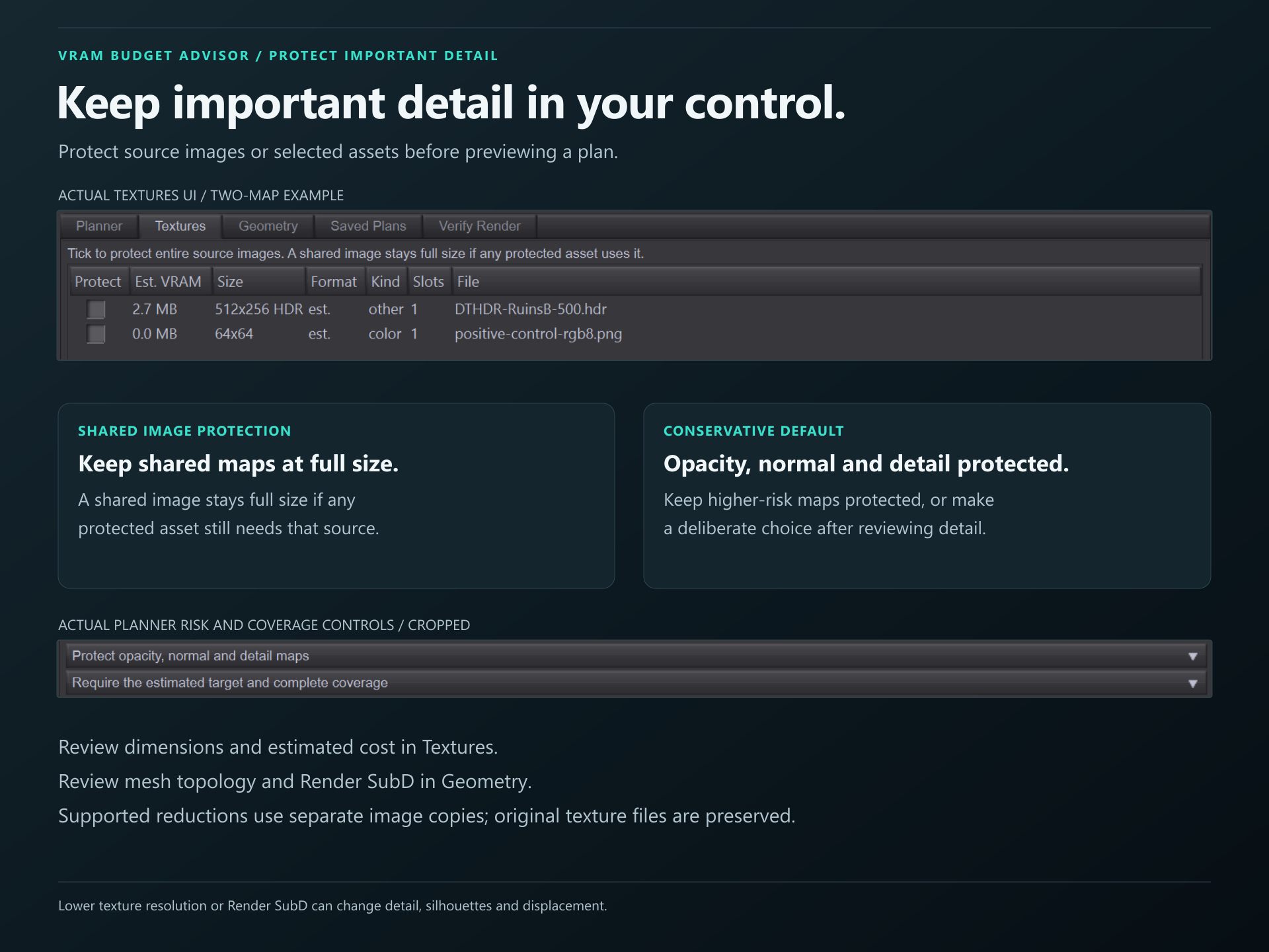 VRAM Budget Advisor for Daz Studio - Budget Planner and Rest Daz Content