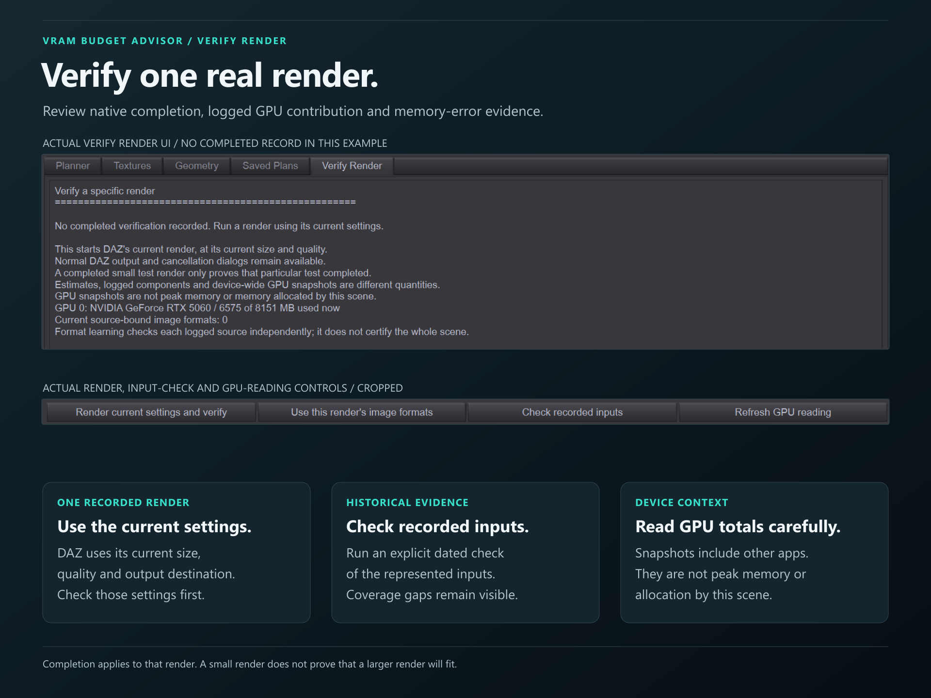 VRAM Budget Advisor for Daz Studio - Budget Planner and Rest Daz Content