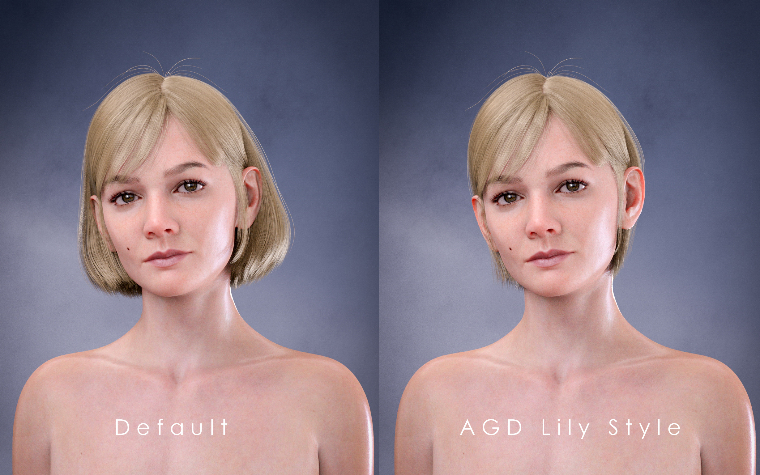 AGD Free HY Bob Hair Morphs Daz Content