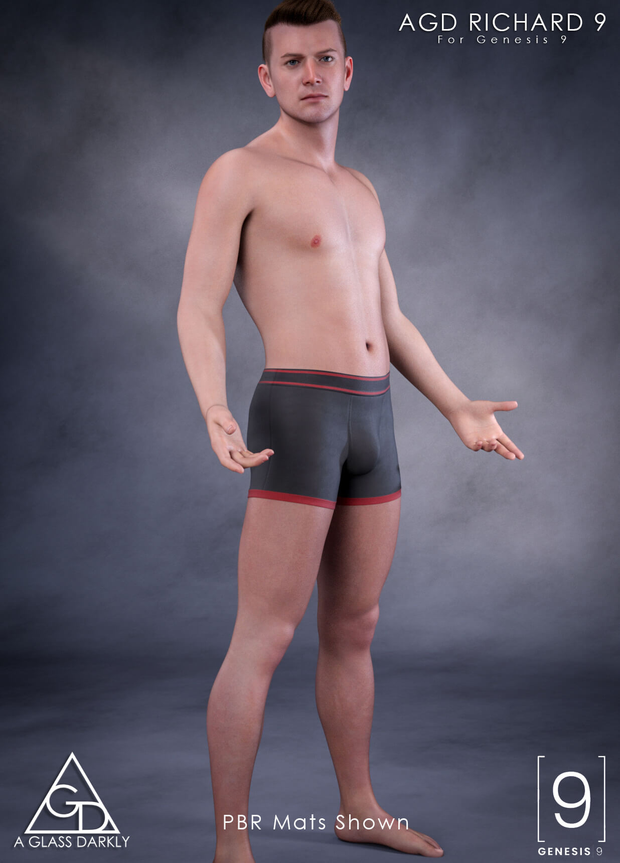 AGD Richard 9 for G9 Promo 1 3D Render, Digital Artwork by aglassdarkly
