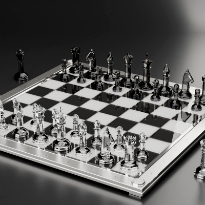 Luxury Crystal Chess Set Modular Board - Crystal Monarch 3D Model