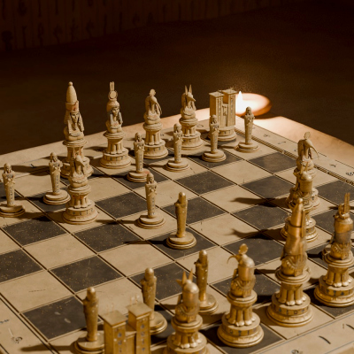 Luxury Egyptian Chess Set Modular Board - Pharaohs Game 3D Model