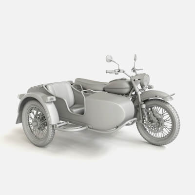 Sidecar Ural Gear Up 1/12 Scale