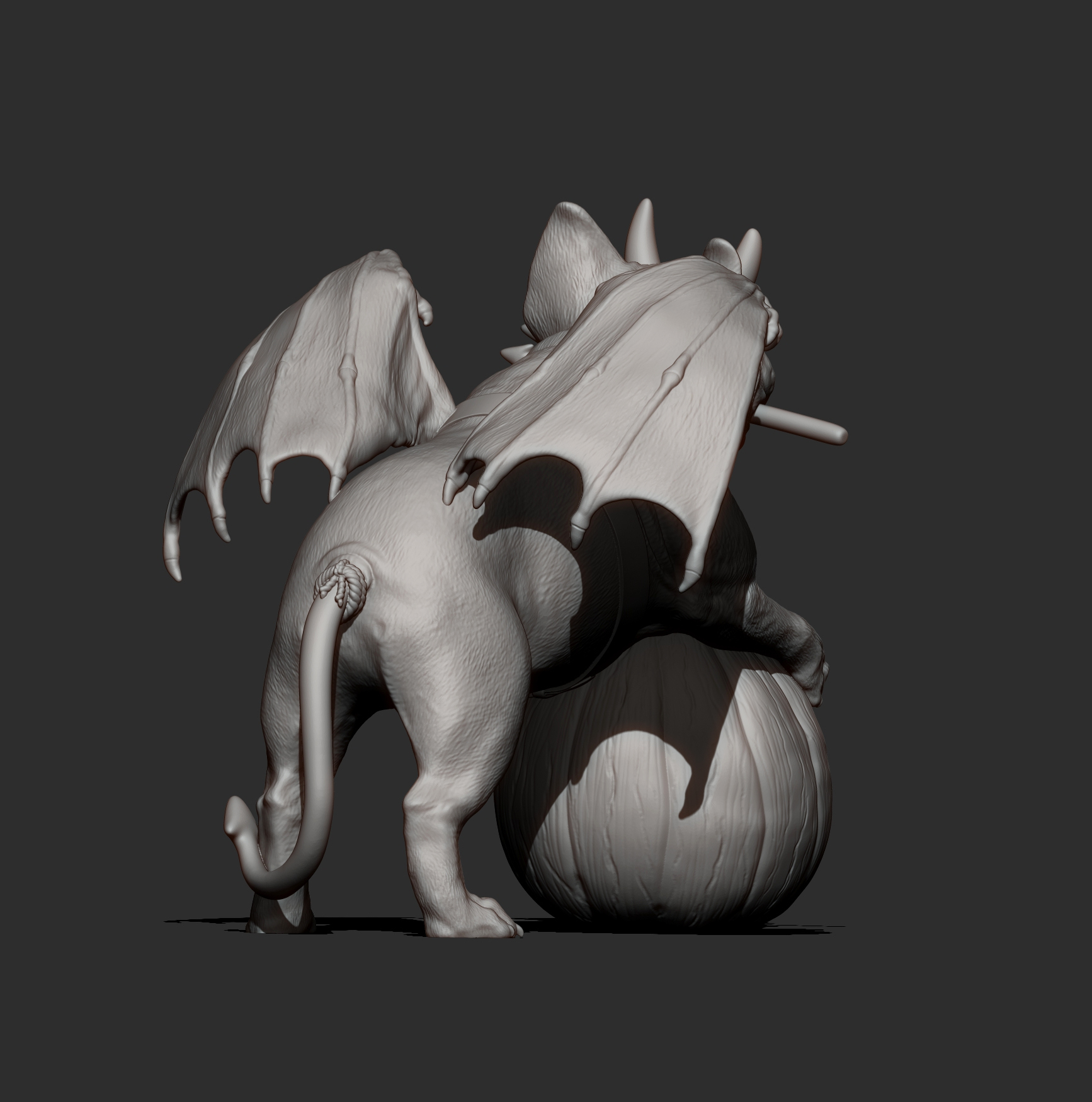 French Bulldog in a Little Devil Costume &ndash Halloween 3 3D Model