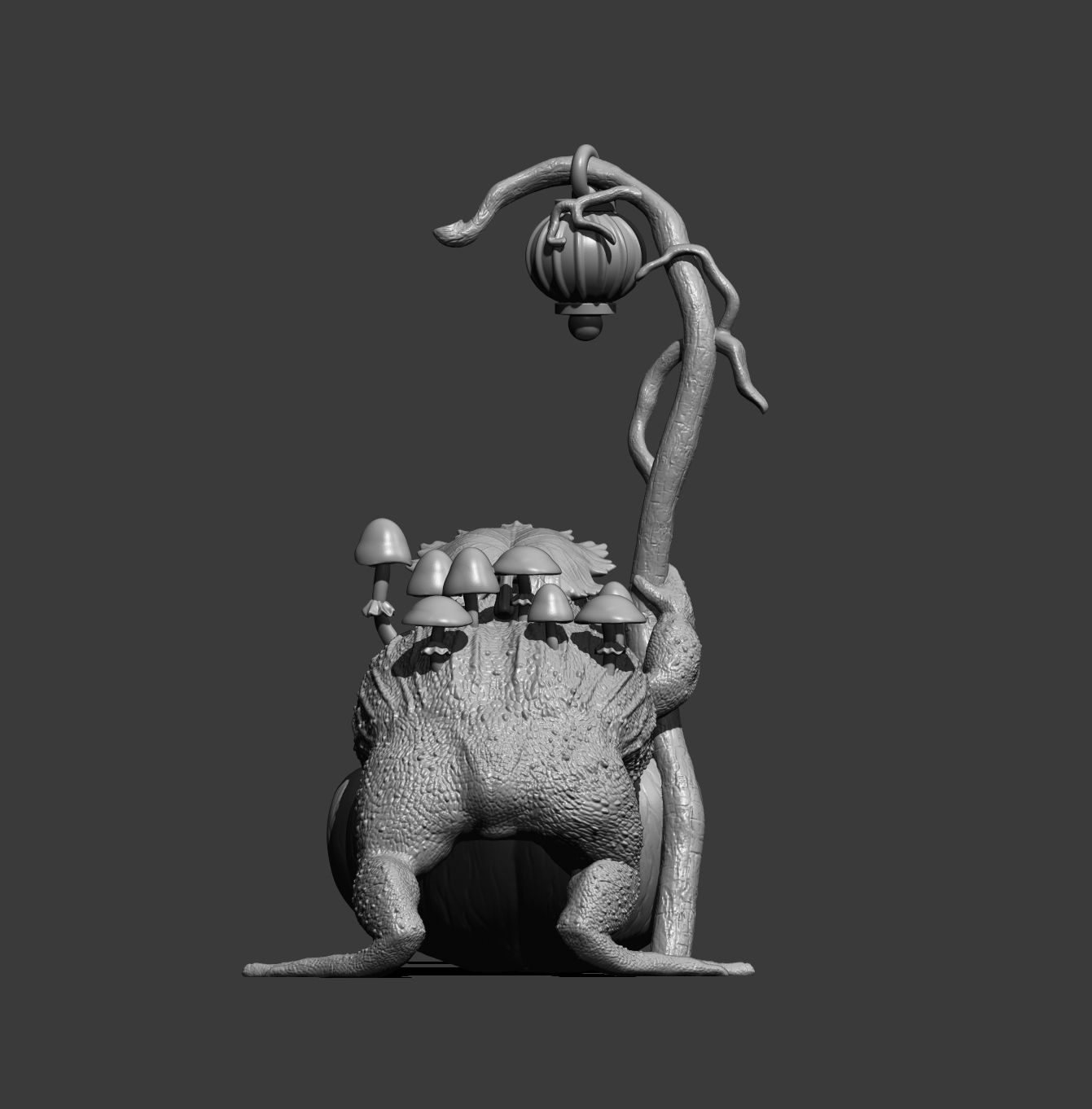 Frog Swamp Witch Halloween Fantasy Creature 3D Print Model 3D Model