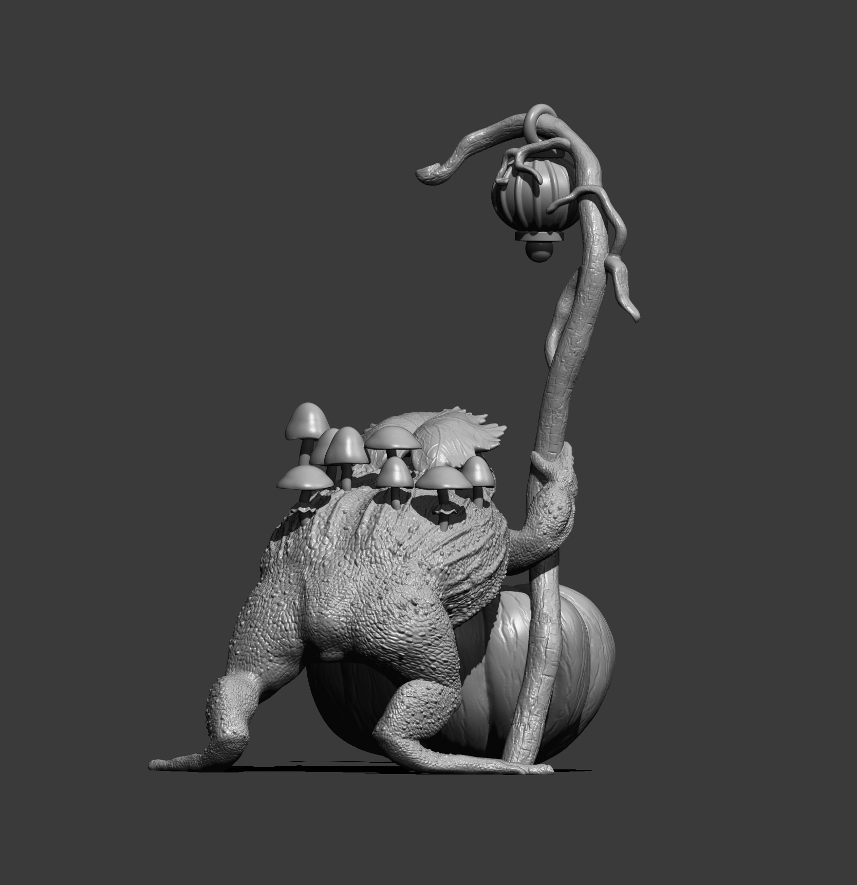 Frog Swamp Witch Halloween Fantasy Creature 3D Print Model 3D Model