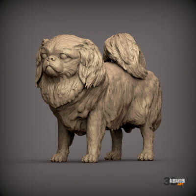 Japanese Chin Dog STL Model for 3D Printing 3D Print Model