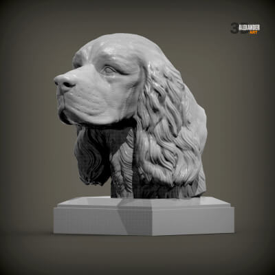 Sussex Spaniel bust