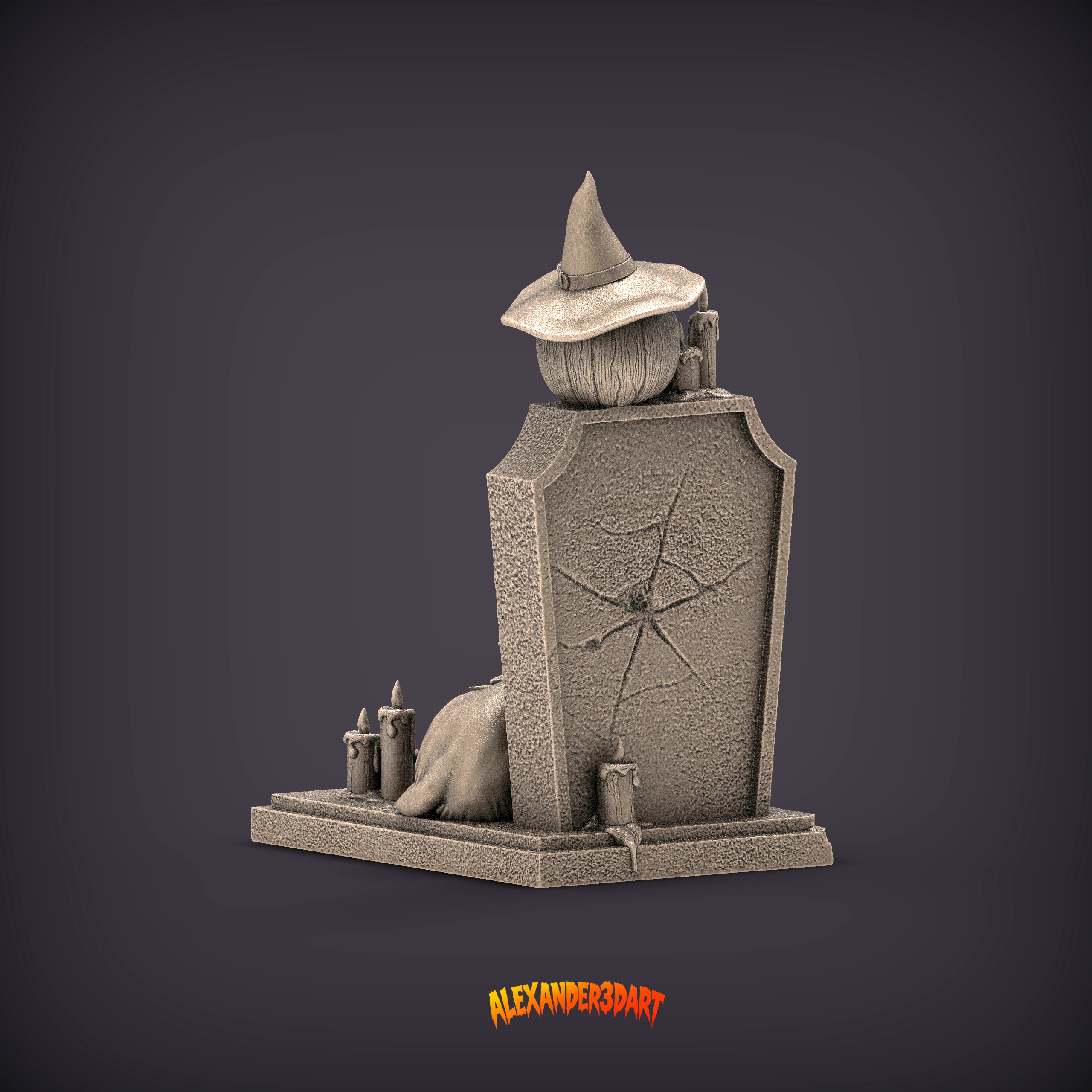 Vampire Cat &ndash Gothic Halloween Cat 3d Print Model 3D Model