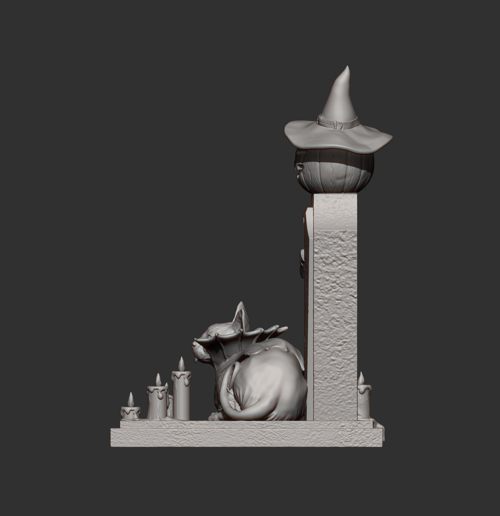 Vampire Cat &ndash Gothic Halloween Cat 3d Print Model 3D Model