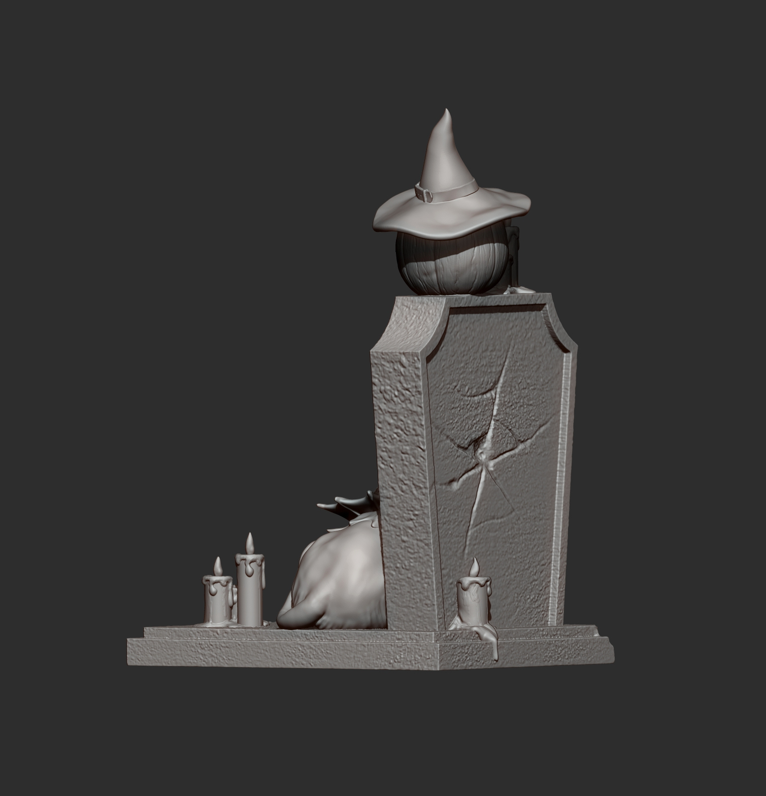 Vampire Cat &ndash Gothic Halloween Cat 3d Print Model 3D Model