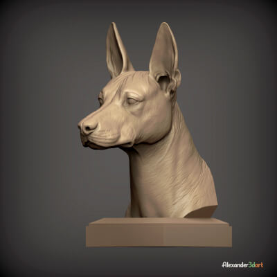 Xoloitzcuintle Dog Bust