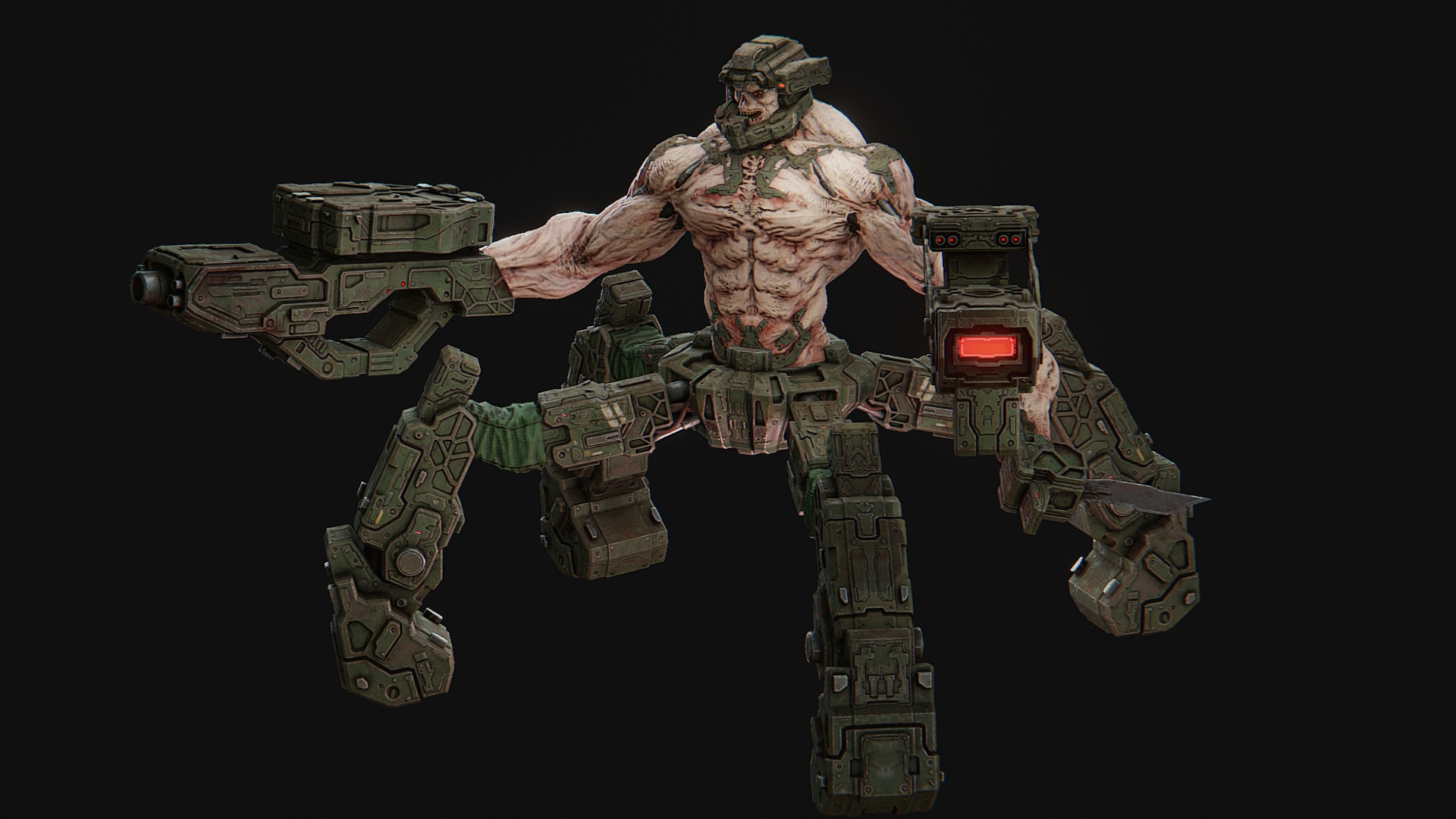Cyborg Commando 3D Model
