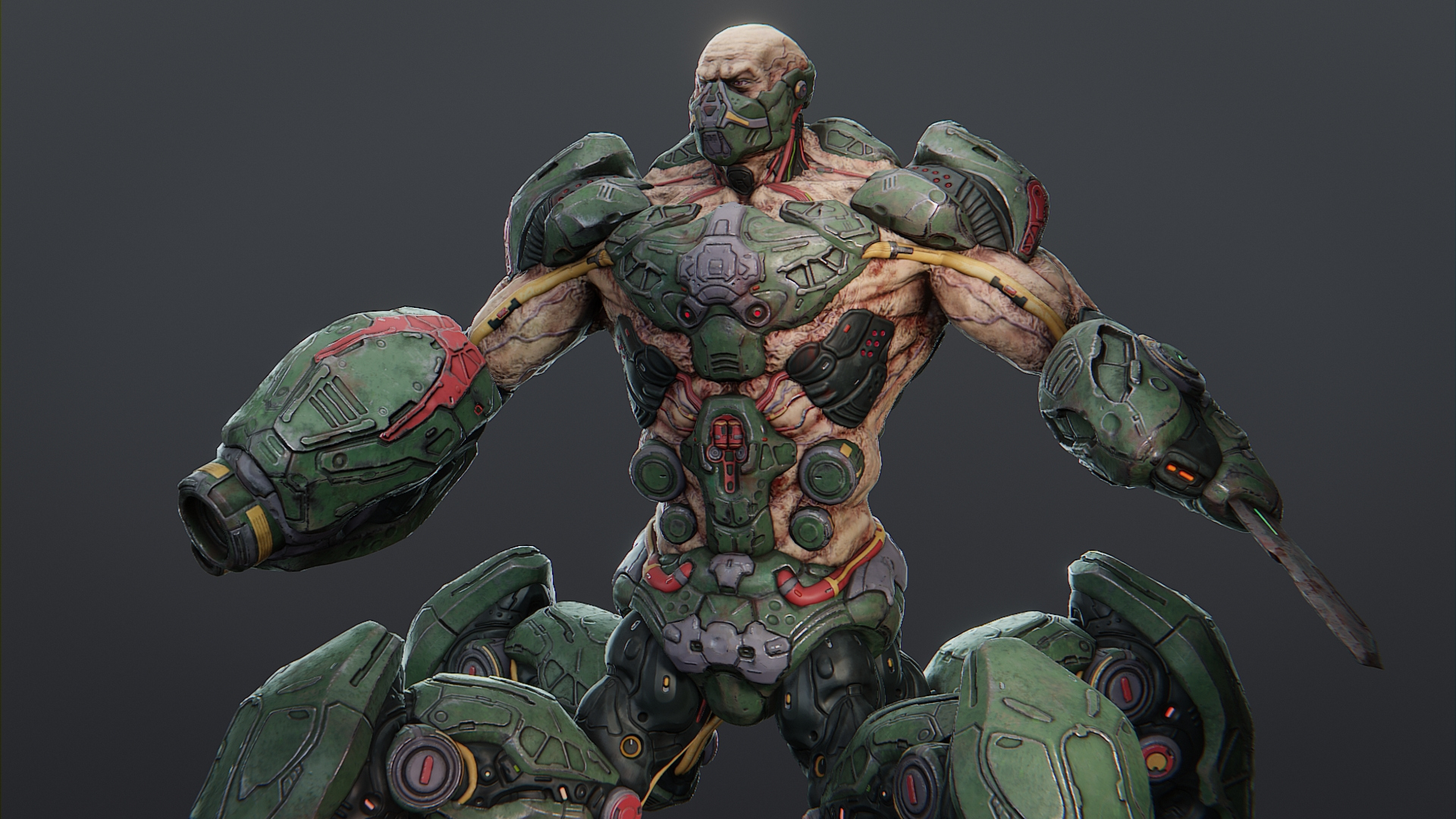 Cyborg Warlord 3D Model