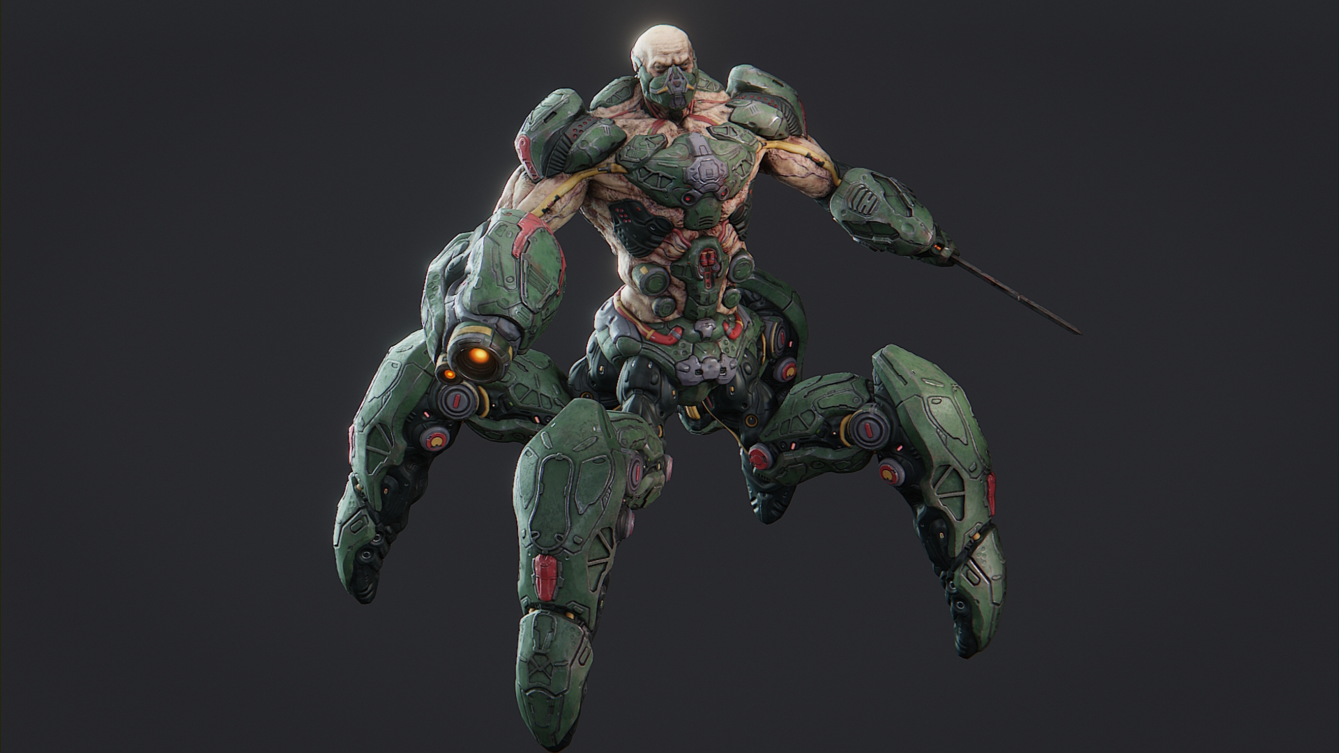 Cyborg Warlord 3D Model