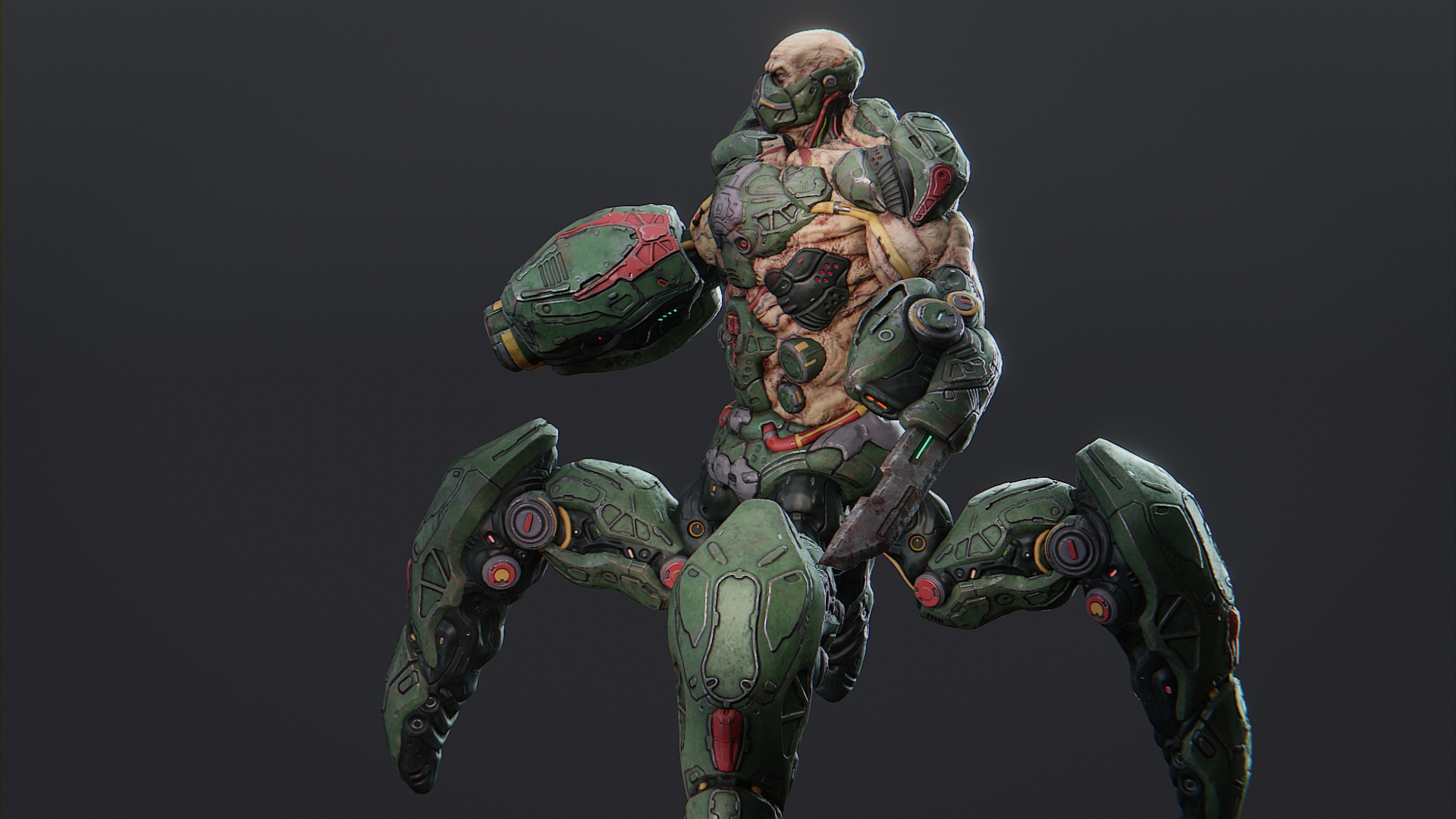 Cyborg Warlord 3D Model