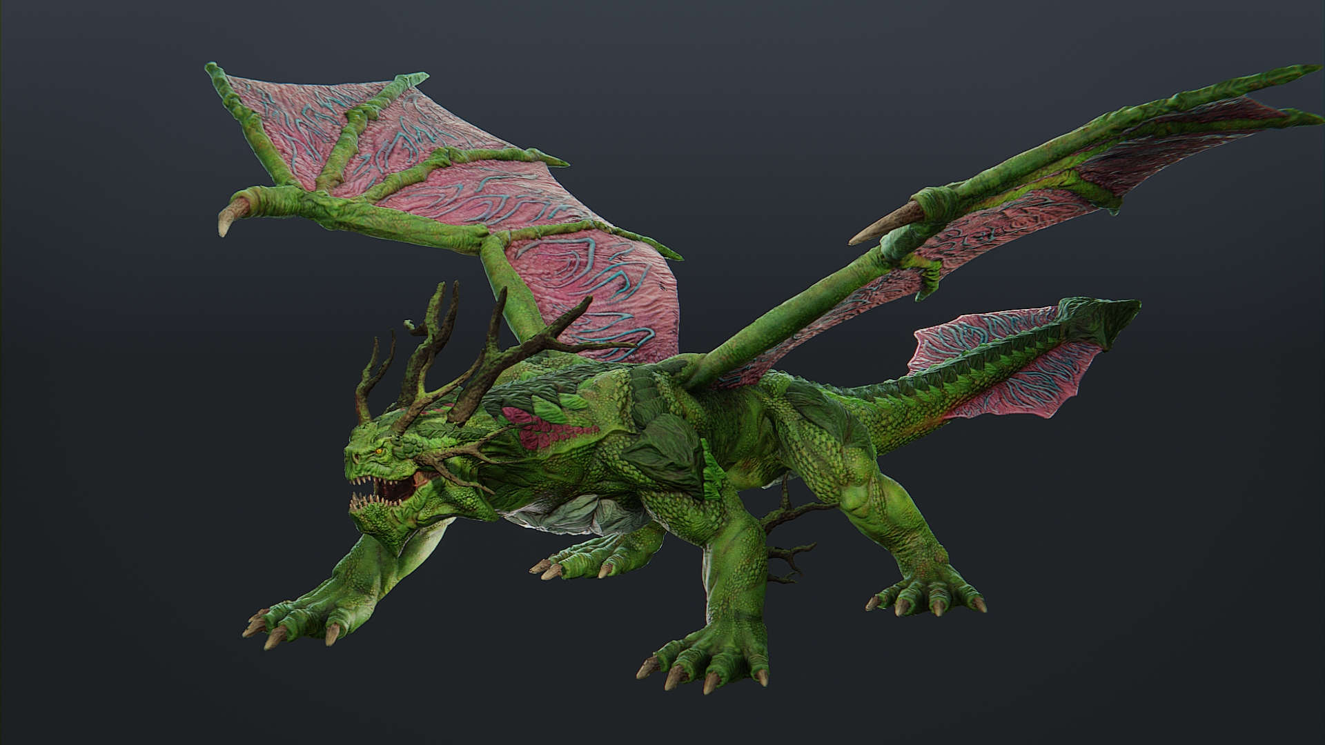 Forest Dragon 3D Model