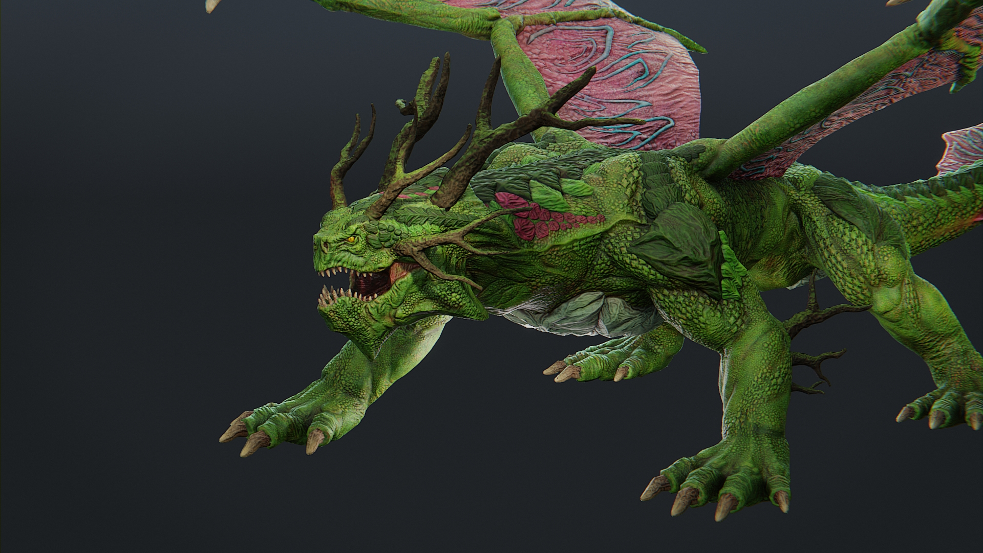 Forest Dragon 3D Model