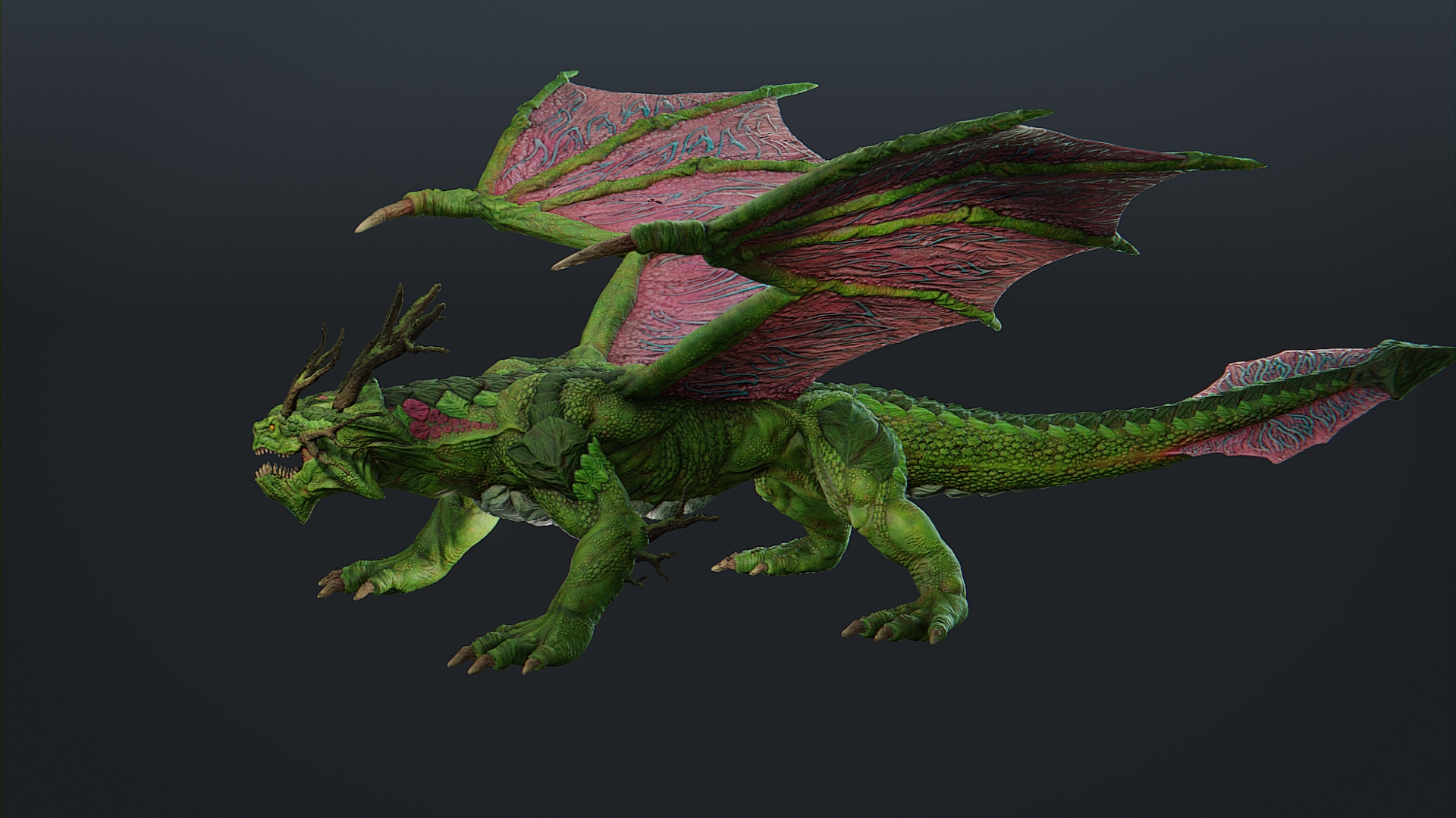 Forest Dragon 3D Model