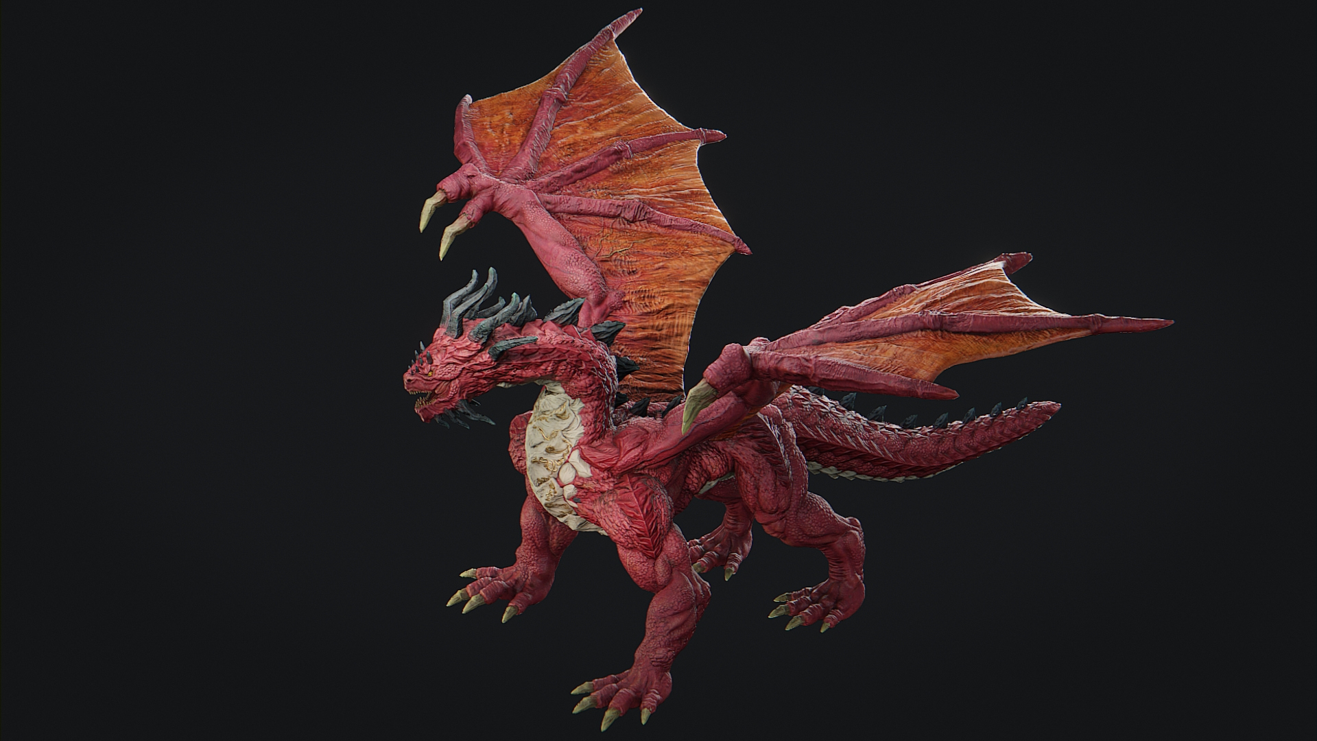 Royal Red Dragon 3D Model