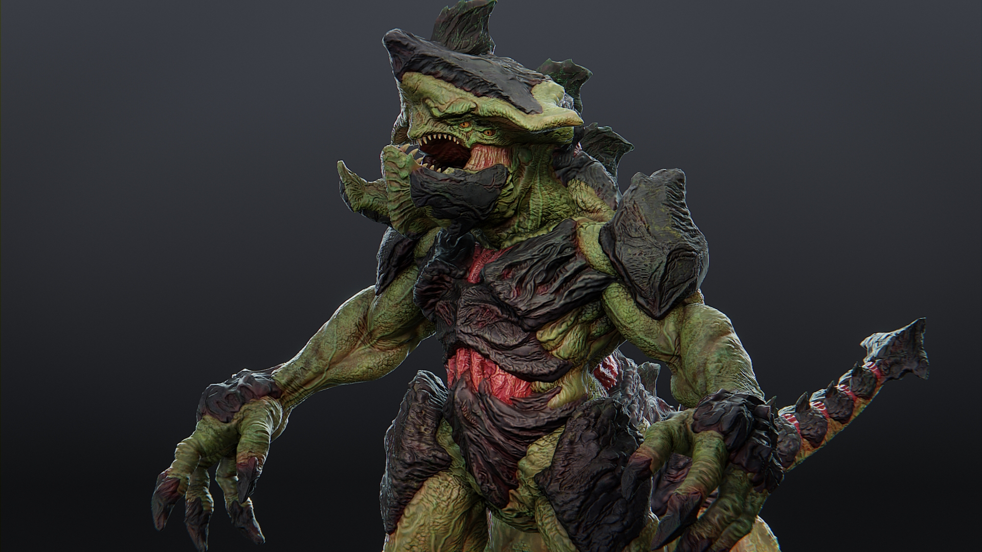 Titan Kaiju Alien 3D Model