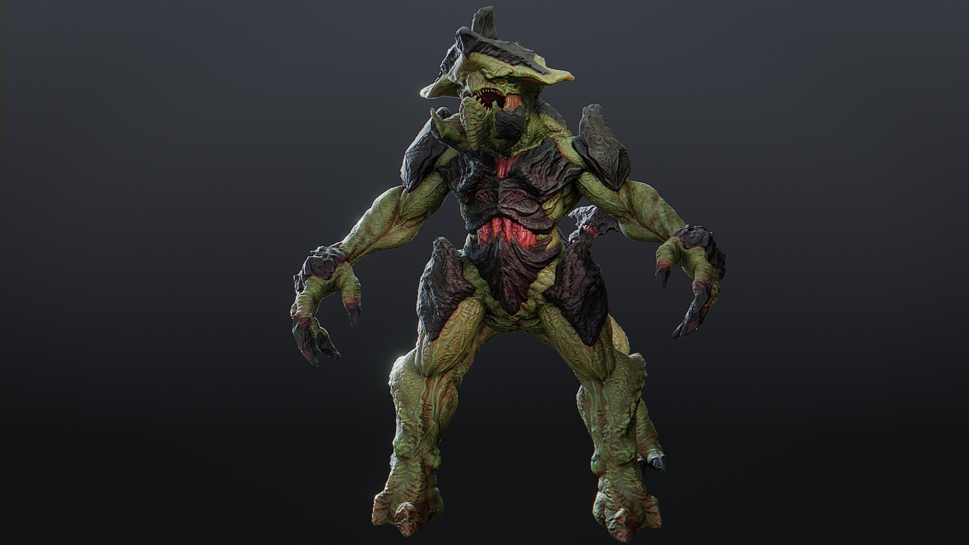 Titan Kaiju Alien 3D Model